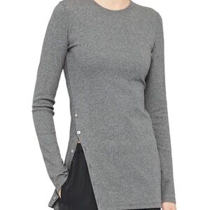 Theory Charcoal Long Sleeve Women's Top